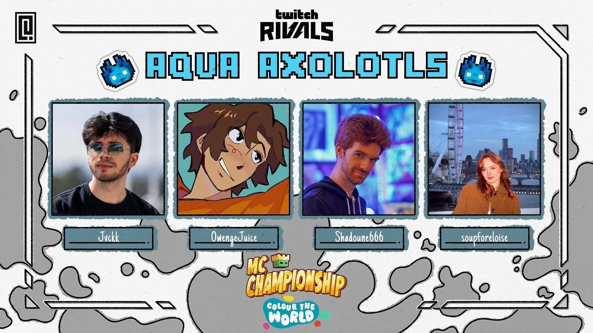 Aqua Axolotls has some past MCC winners in their team (Image via X/MCChampionship)